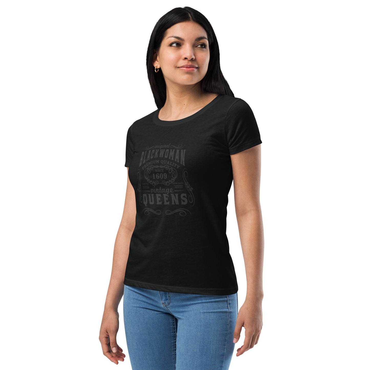 Black Women’s fitted t-shirt