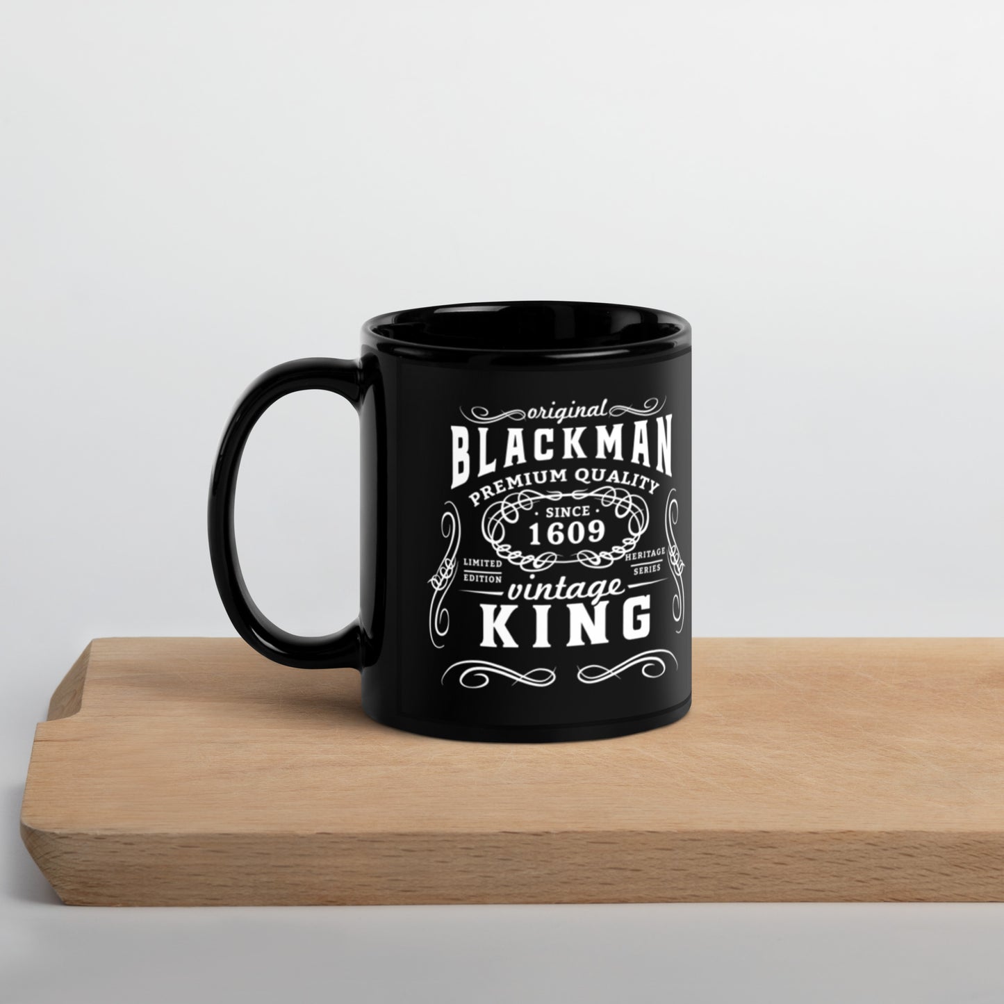 Blackman Black Glossy Mug