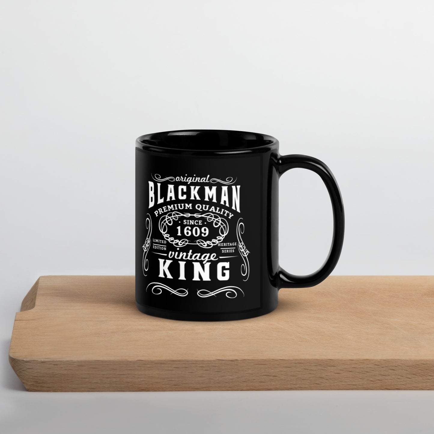 Blackman Black Glossy Mug